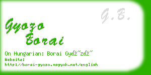 gyozo borai business card